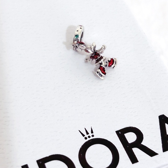 PANDORA Christmas Disney Minnie Mouse Ice Skating Dangle Charm w/box - Picture 7 of 8
